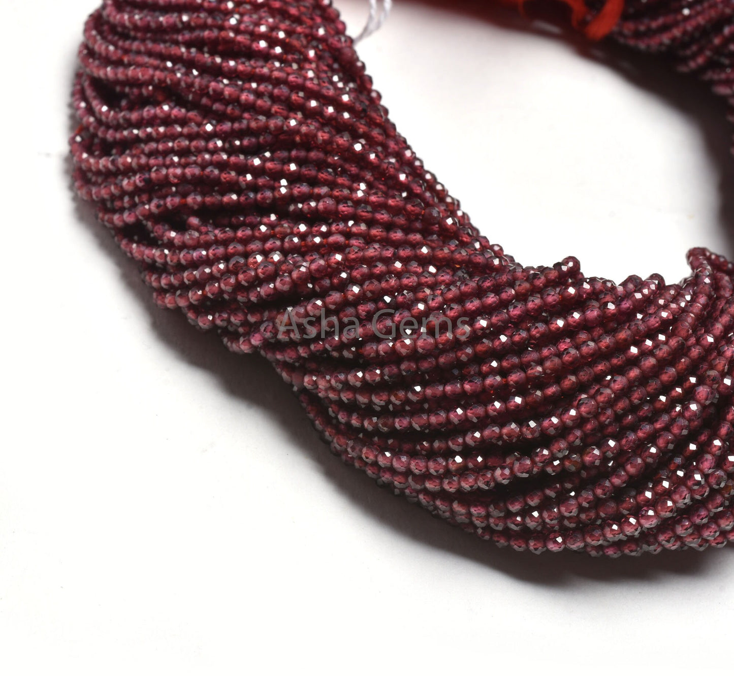 2.5 mm AAA Garnet Micro Cut Gemstone Beads, Natural Red Garnet Faceted Rondelle Shape Machine Cut Beads, Garnet Bead For Jewelry making SALE