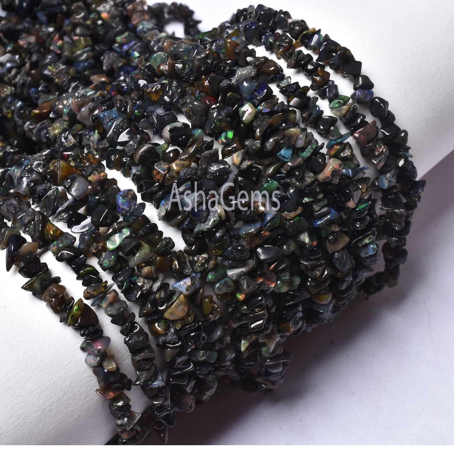 Beautiful Black Ethiopian Opal Uncut Chip Beads, Welo Fire Ethiopian Opal Smooth Raw Polish Beads, Flashy Opal Gemstone Beads For Jewelry