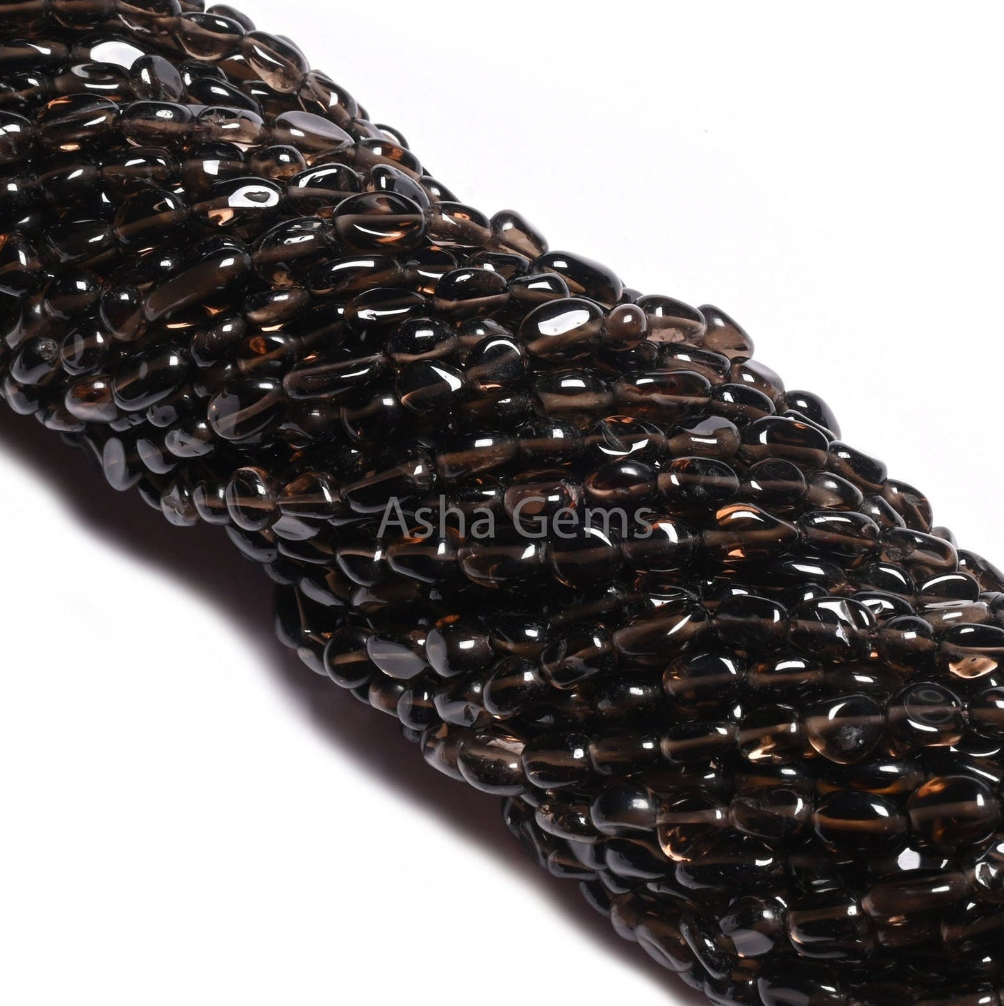 Fine Quality Smoky Quartz Tiny Nugget Gemstone Loose Beads,5-9 mm Smoky Uneven Tumble Smooth Handmade Beads, Black Smoky Bead Jewelry Crafts (AG 22282)