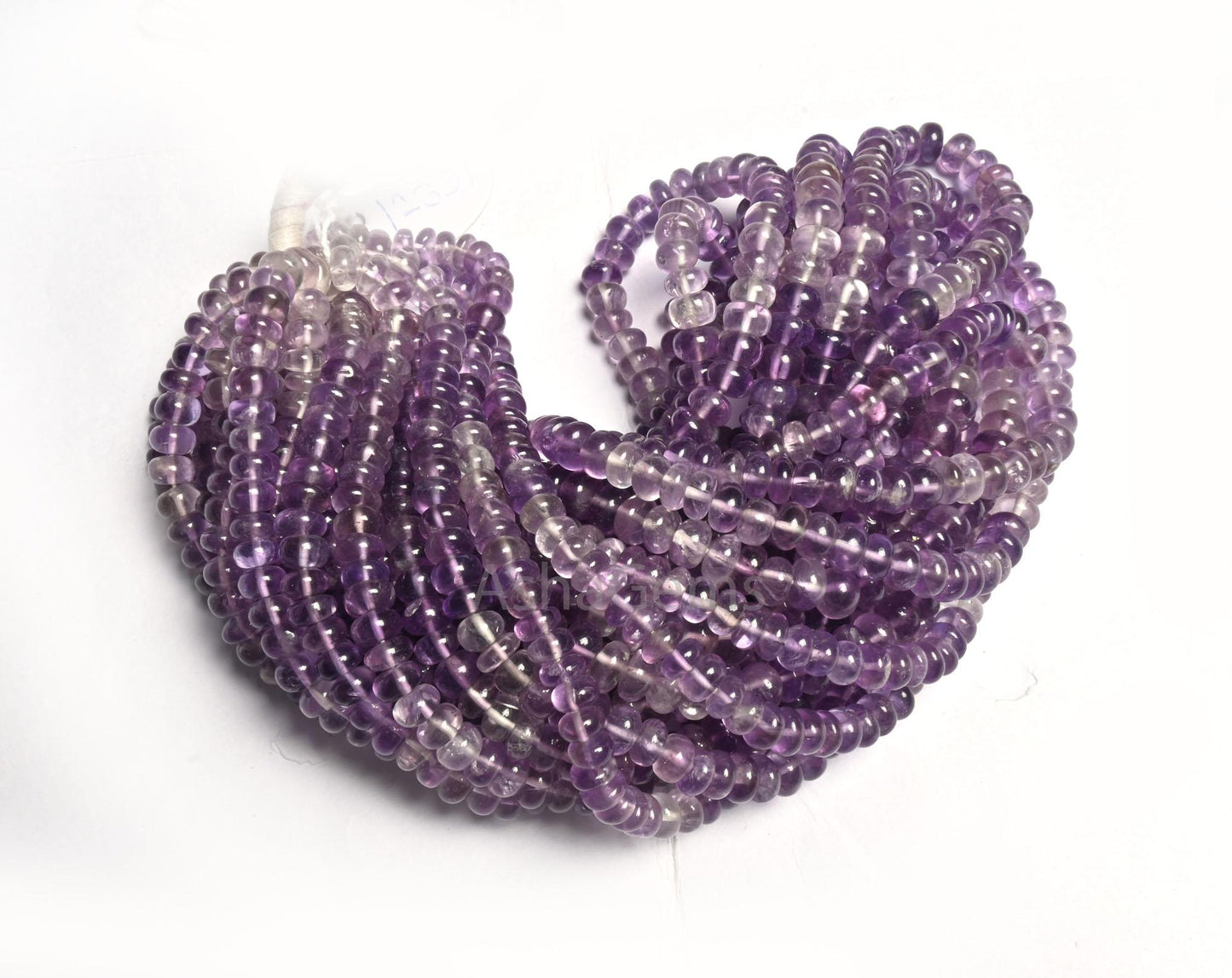 Beautiful Amethyst Smooth Gemstone Loose Beads, Fine Shaded Purple Amethyst Plain Handmade Rondelle African Amethyst Bead Jewelry Craft SALE