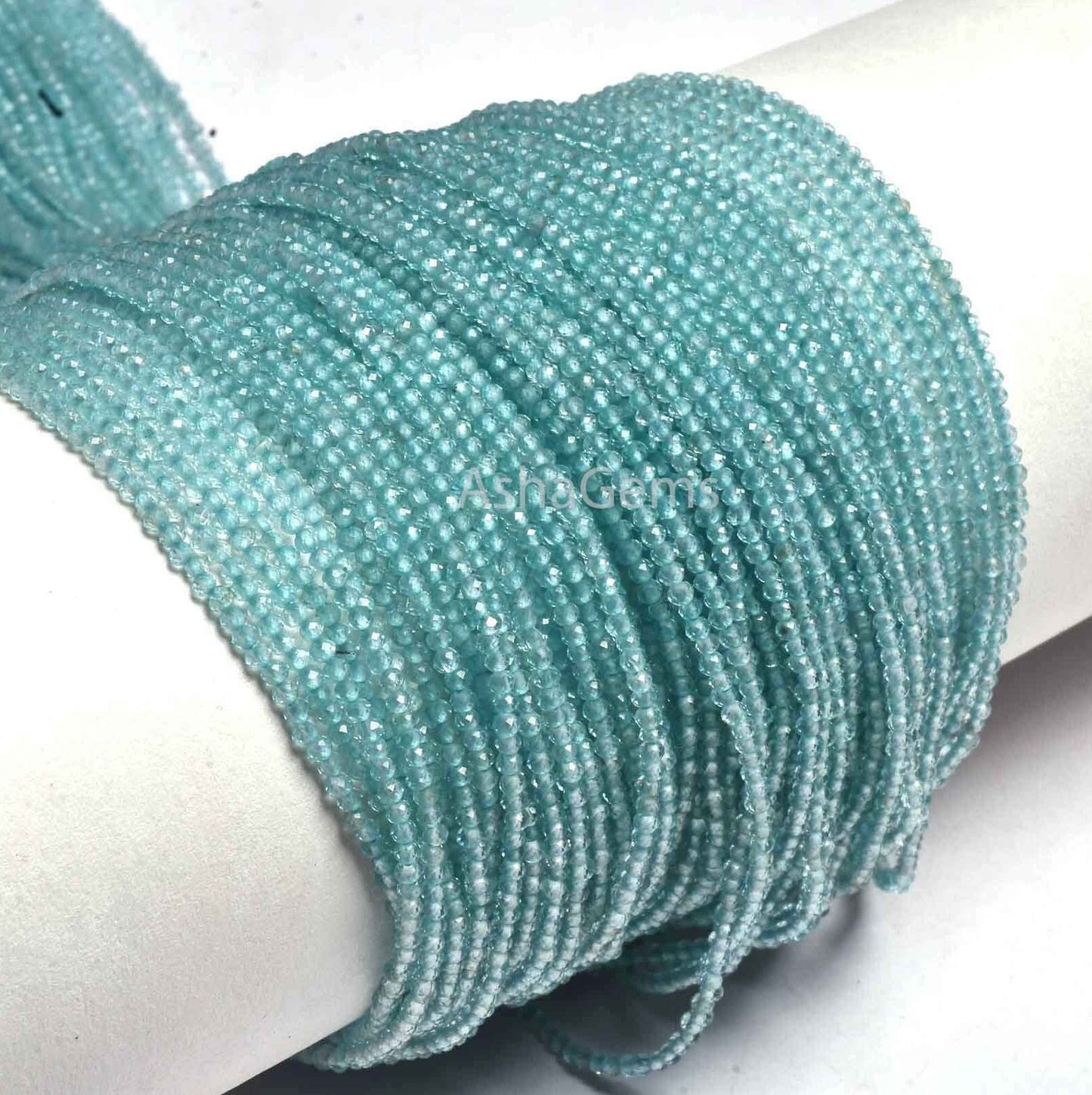 Beautiful Natural Sky Apatite Faceted Rondelle Shape Beads 2 mm micro Cut Gemstone Beads,AAA Quality Blue Apatite Bead ,Jewelry Making SALE