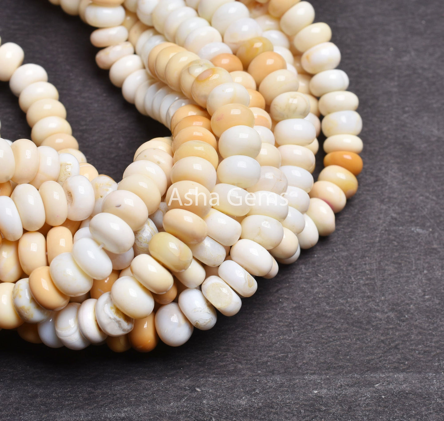 9 mm Shaded Yellow Opal Smooth Rondelle Beads, 16" Strand Fine Opal Loose Gemstone Beads Yellow Opal Plain Handmade Bead Jewelry making SALE