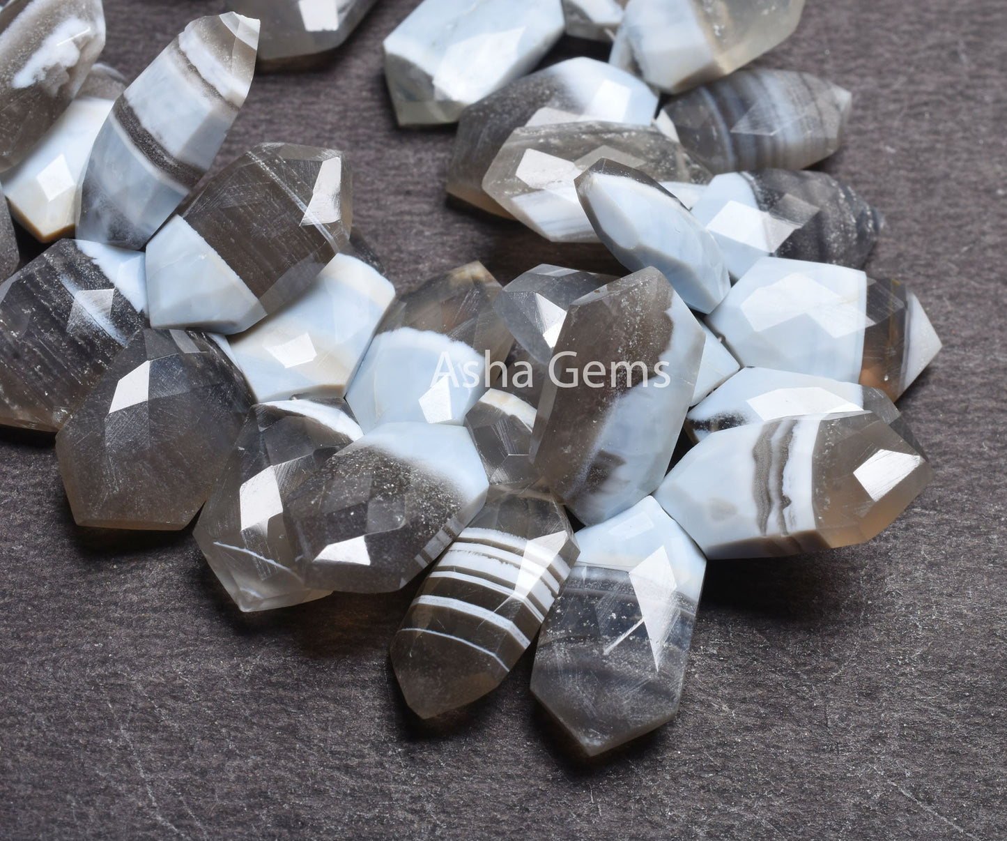 11-22 mm Beautiful Blue Boulder Opal Faceted Fancy Shape Gemstone Beads,7.5"Strnd Boulder Opal Briolette Side Drill Bead Jewelry Making SALE