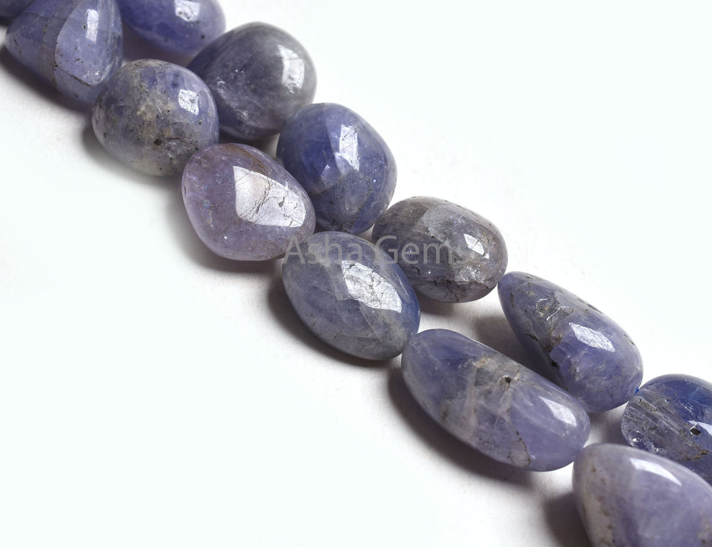 Natural Tanzanite Smooth Uneven Shape Nugget Beads,1 Strand Necklace Tanzanite Bead,11x15-14x20 mm Blue Tanzanite Plain Tumble Gemstone Bead