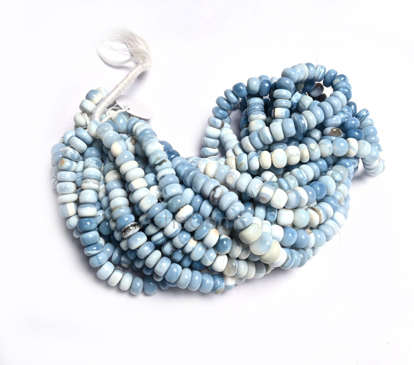 Beautiful Blue Oregon Opal Handmade Uneven Rondelle Shape Beads,8-9 mm Shaded Pigeon Blue Opal Smooth Gemstone Loose Opal Beads Jewelry SALE