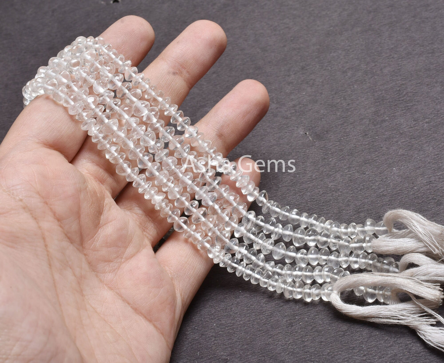 Natural Crystal Quartz Smooth Button Shape Gemstone Beads,13" Clear Crystal Plain Button, White Crystal beads handmade jewelry Crafts SALE