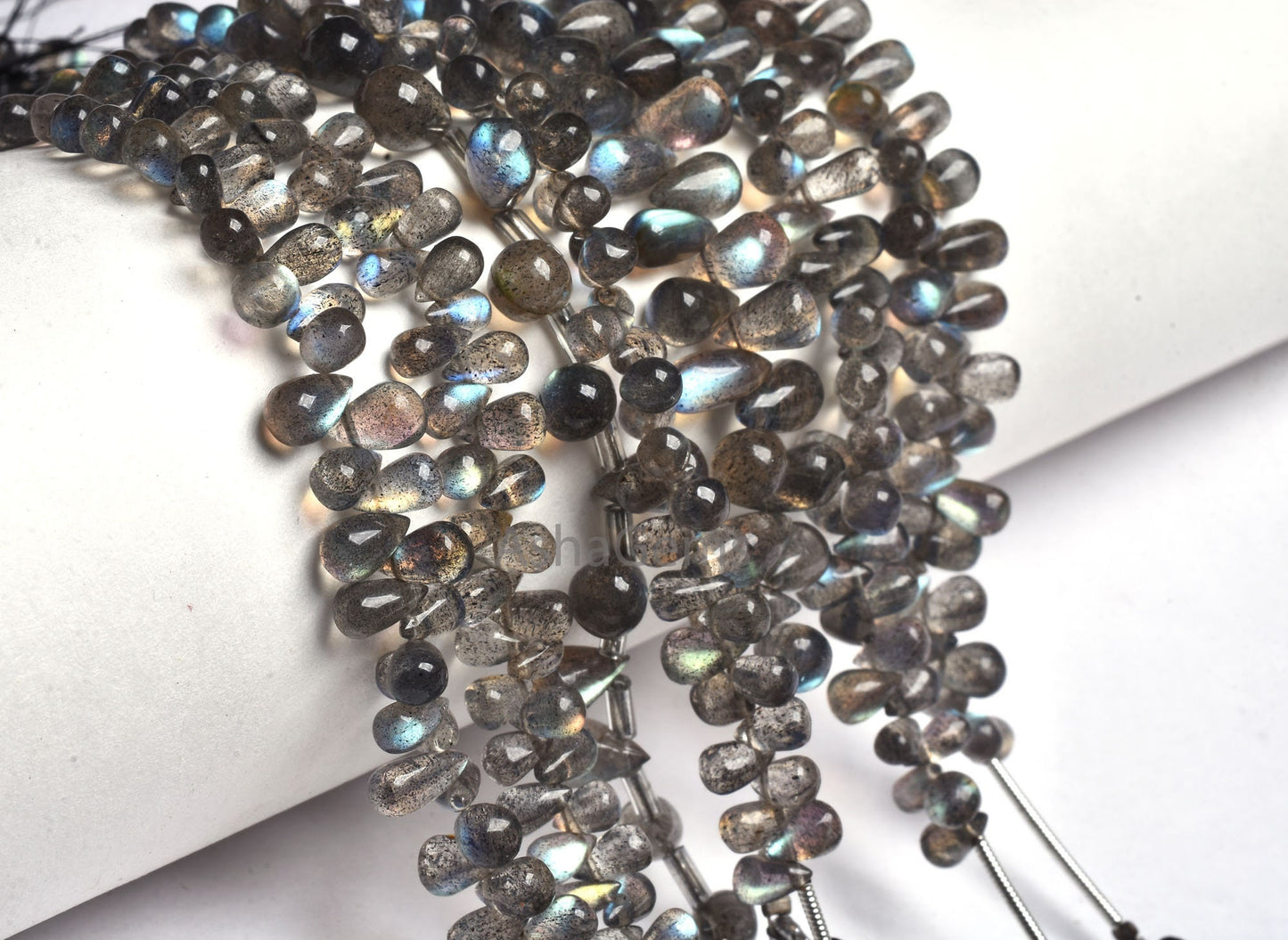 Natural Blue Fire labradorite Smooth Drops Shape Beads, Black Rainbow Plain Handmade Teardrop Gemstone Beads, Labradorite Beads Jewelry SALE