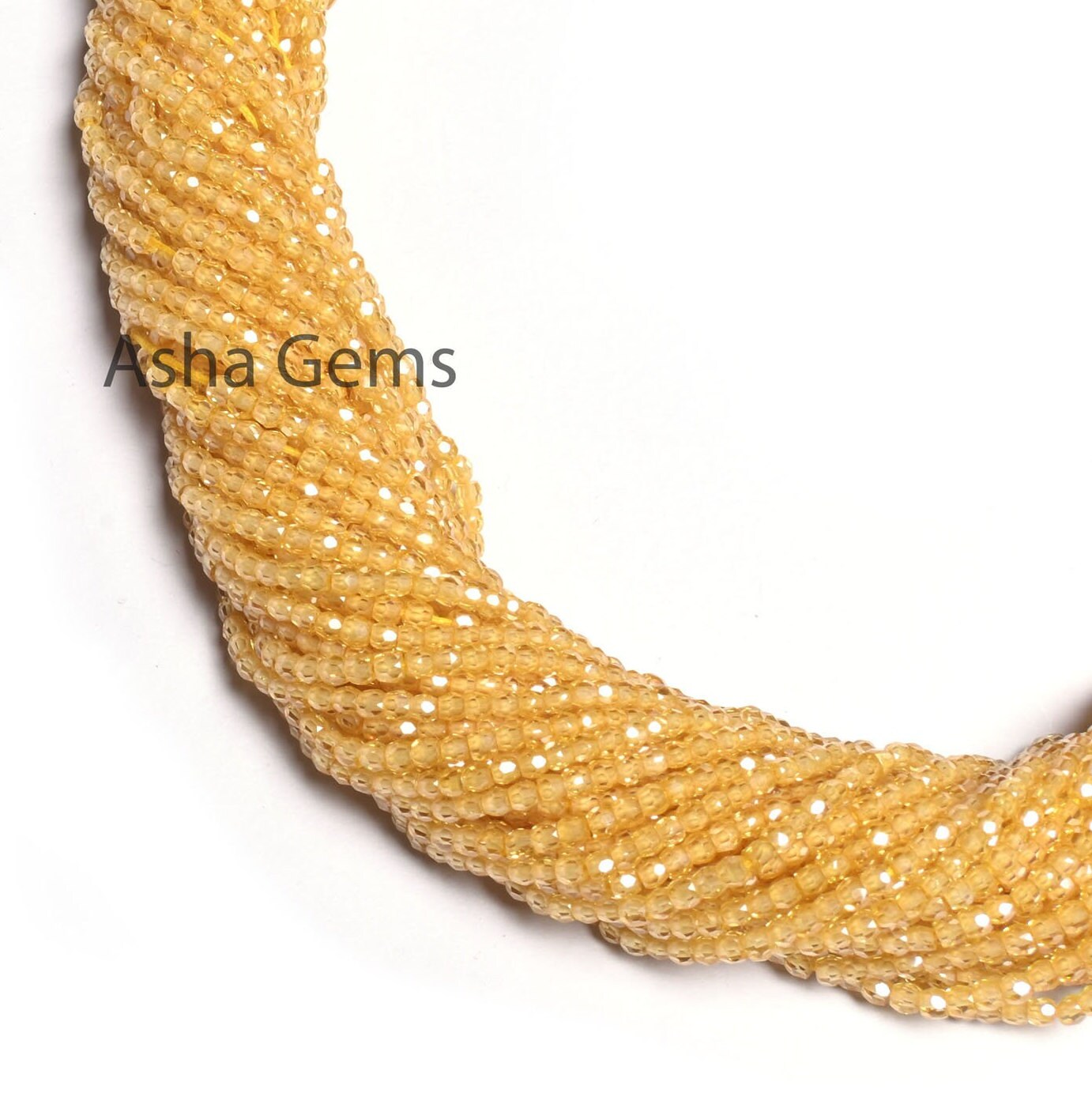 2.5 Beautiful Yellow Zircon Micro Cut faceted Beads,14" AAA Cubic Zirconia Rondelle machine Cut Gemstone Yellow Zircon Bead Jewelry Necklace