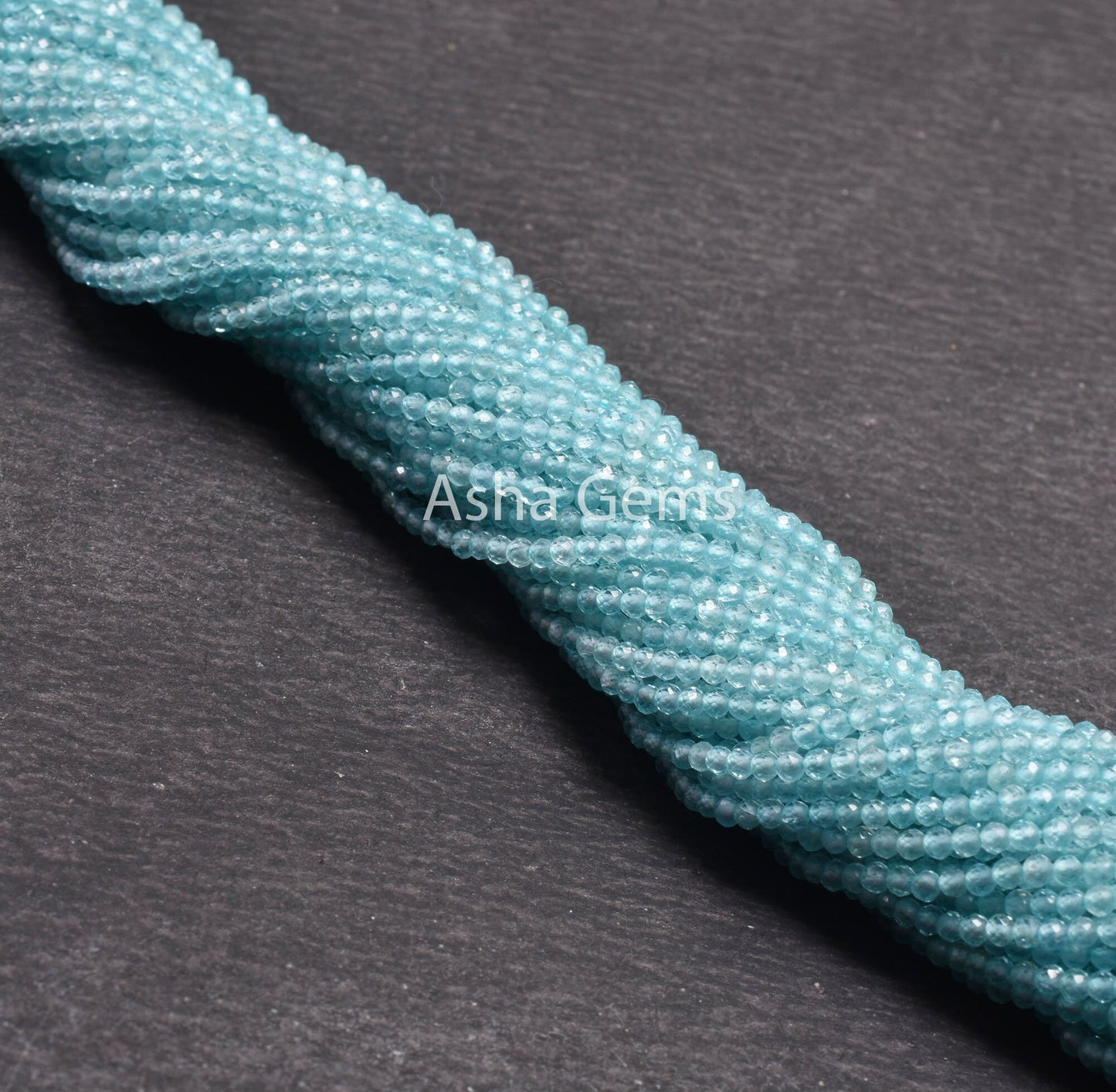 13"Strand Natural AAA Sky Apatite Micro Cut Rondelle Faceted Gemstone Beads 2 mm Sky Apatite Machine Cut Beads Apatite Bead For Jewelry SALE