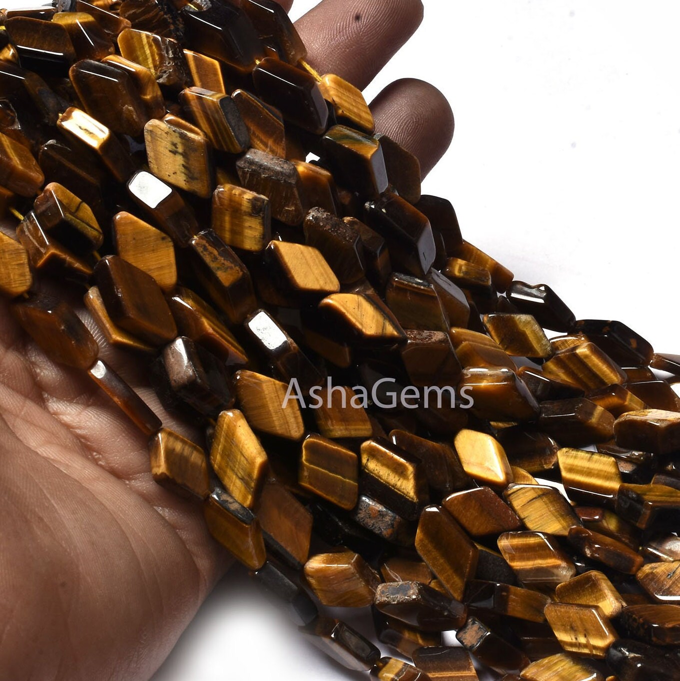 Natural Tiger Eye Rhombus Shape Beads Beautiful Tiger Eye Fancy Shape Smooth Gemstone Beads tiger Eye Handmade Beads For Jewelry making SALE
