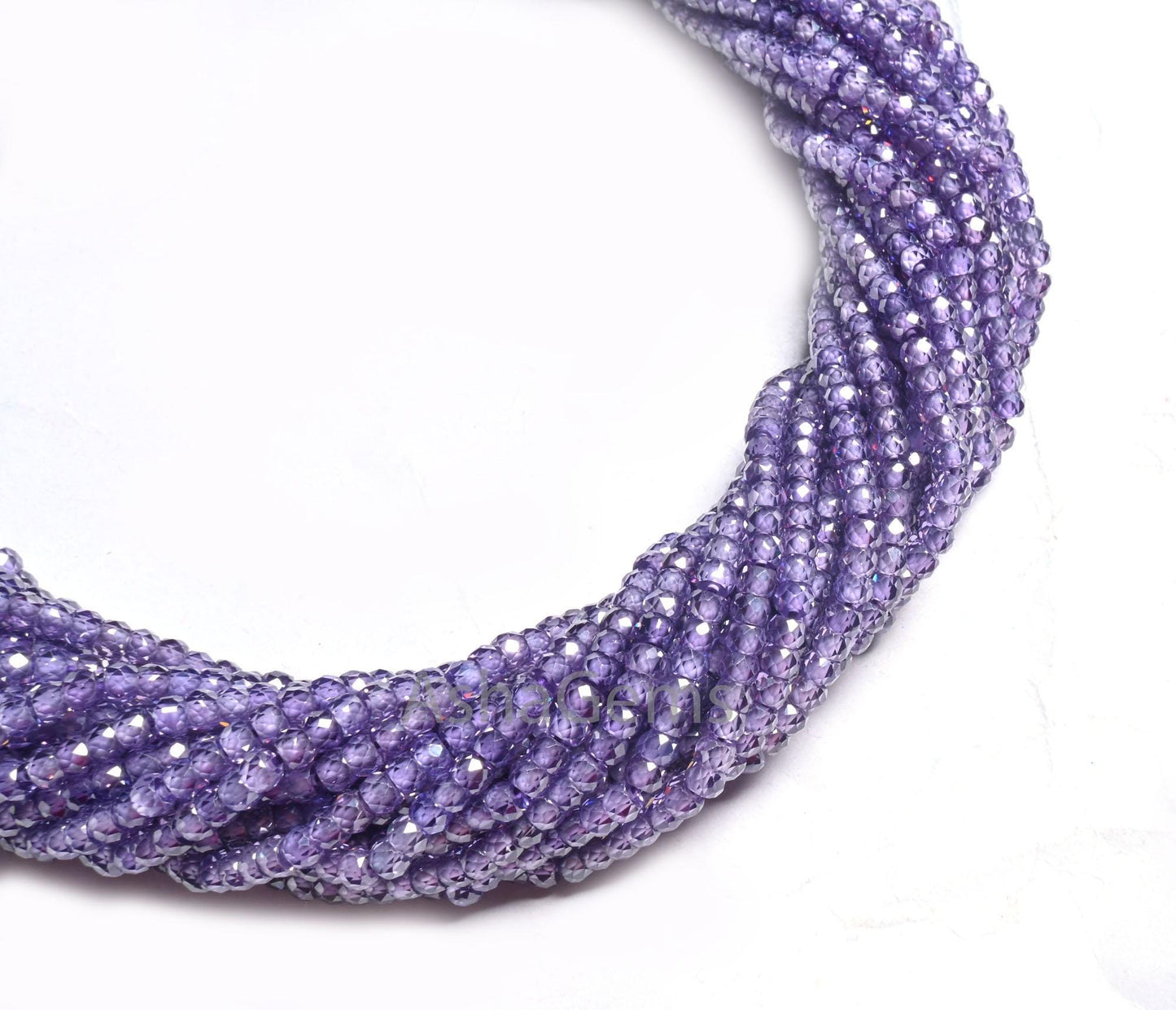 3.2 mm Beautiful Purple Blue Zircon Micro Cut Rondelle Beads,12.5" AAA Zircon Cubic Faceted machine Cut Beads,Zircon Bead Jewelry Craft SALE