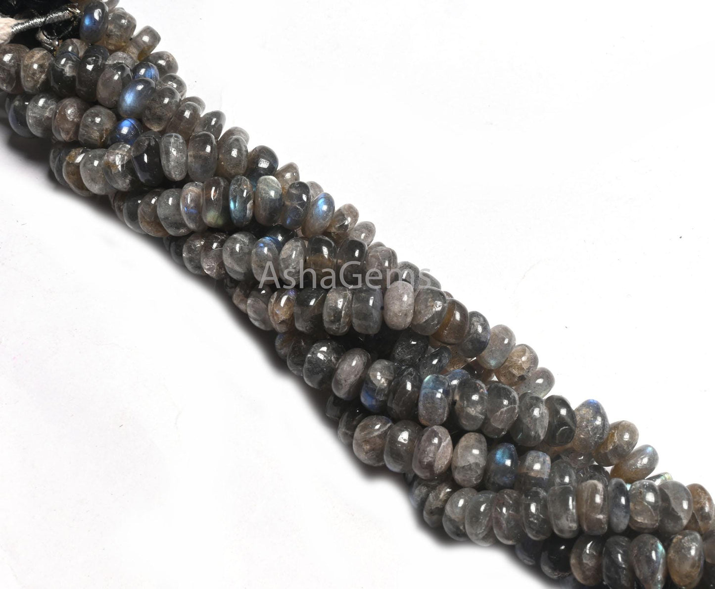 Natural Fire Labradorite Smooth Rondele handmade Beads,9" Strand Black Rainbow Bead Flashy Labradorite Gemstone Rondelle Beads Jewelry Craft