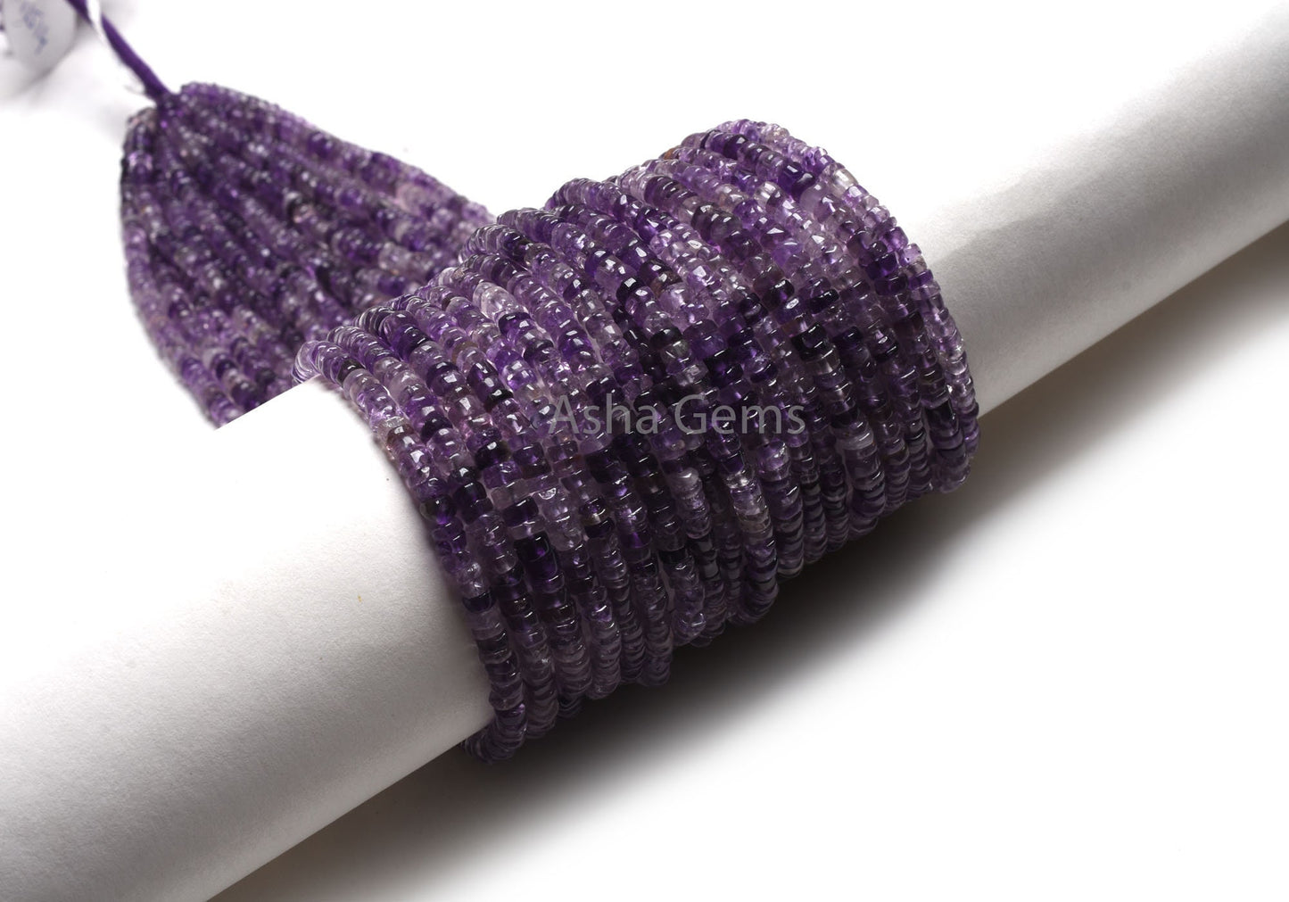 Purple Amethyst Tyre Shape Handmade Beads, Natural African Amethyst Plain Uneven Tyre Gemstone Beads Amethyst Jewelry Making Handicraft SALE