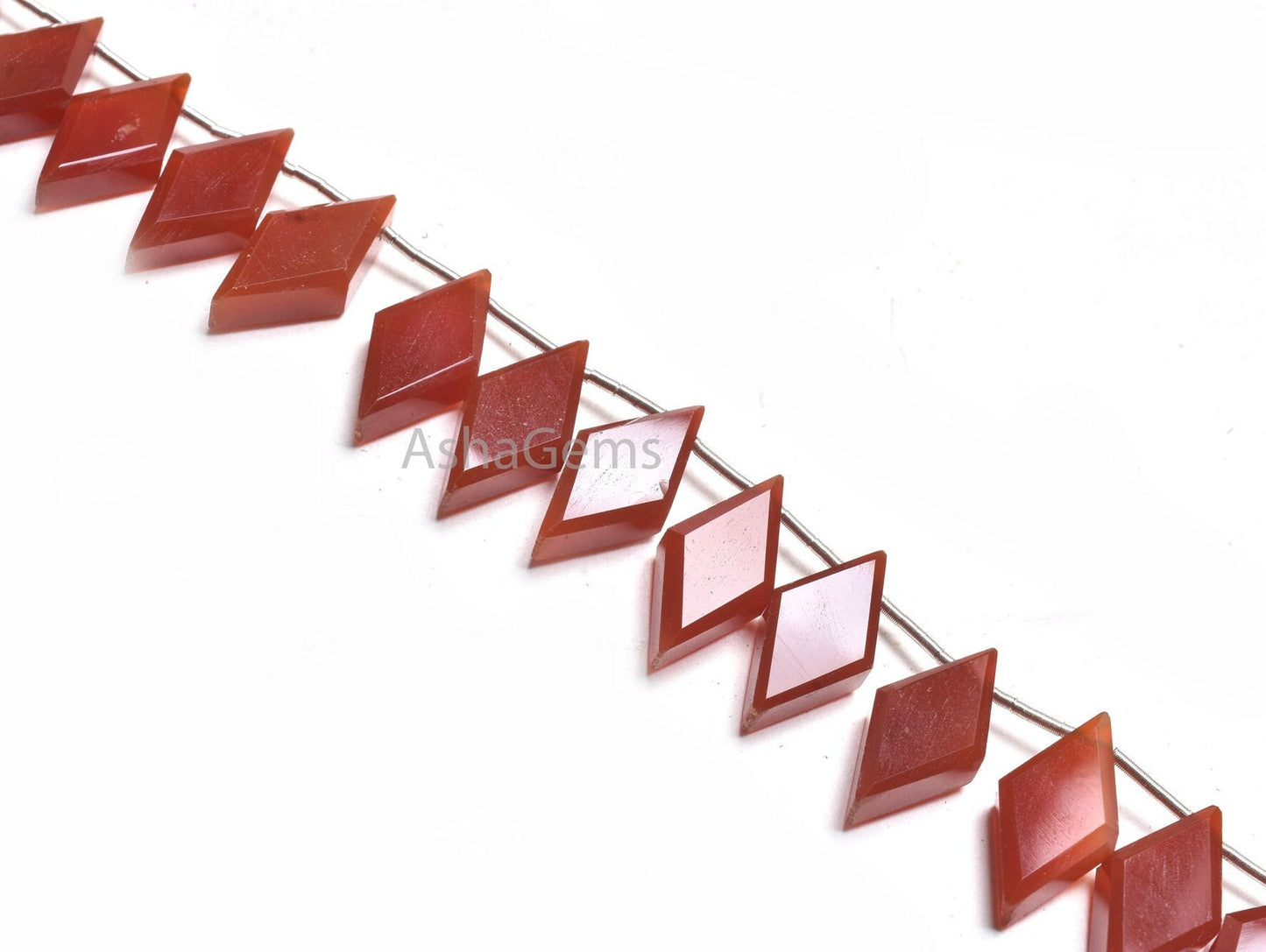 AAA Quality Red Onyx Faceted Rhombus Shape Beads,9-18 mm Red Onyx Fancy Flat rhombus Side Drill Gemstone Briolette Beads Jewelry Crafts SALE