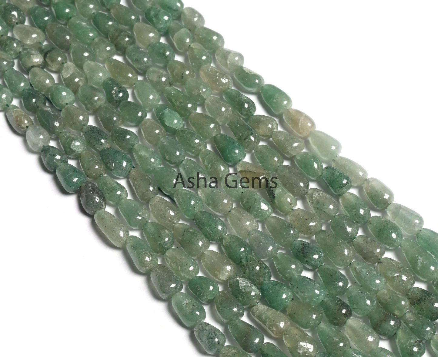 Green Aventurine Smooth Drop Shape Handmade Gemstone Beads,13" Strand Shaded Green Margaj Uneven Teardrop Straight Drill Beads Jewelry SALE