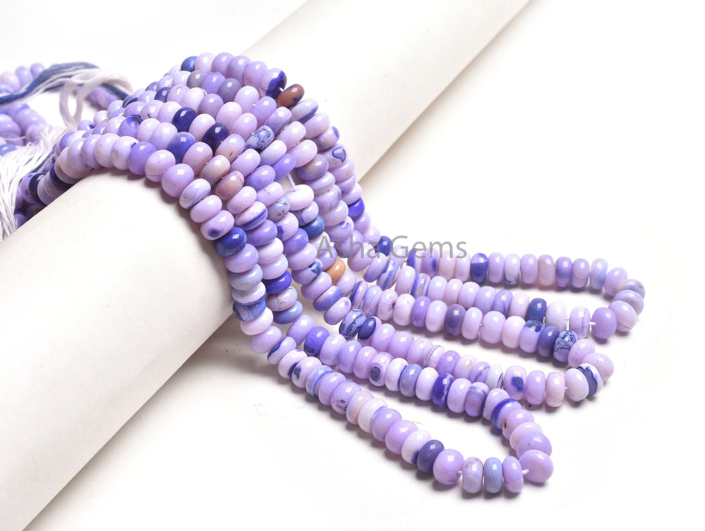9 mm Shaded Purple Blue Opal Smooth Rondelle Shape Beads,16"Strand Opal Beads, Lavender Opal Plain Handmade Gemstone Bead Jewelry Craft SALE