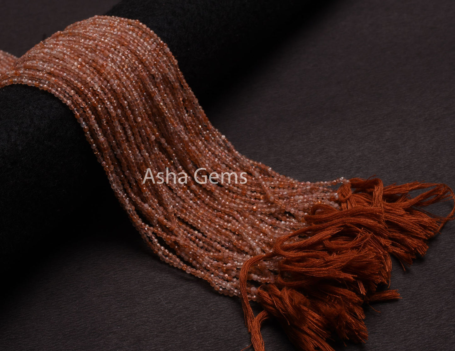 AAA Quality Natural sunstone Micro Cut Beads,2.2mm Red Orange Sunstone Machine Cut Gemstone Tiny Beads,13" Strand Real Sunstone Bead Jewelry