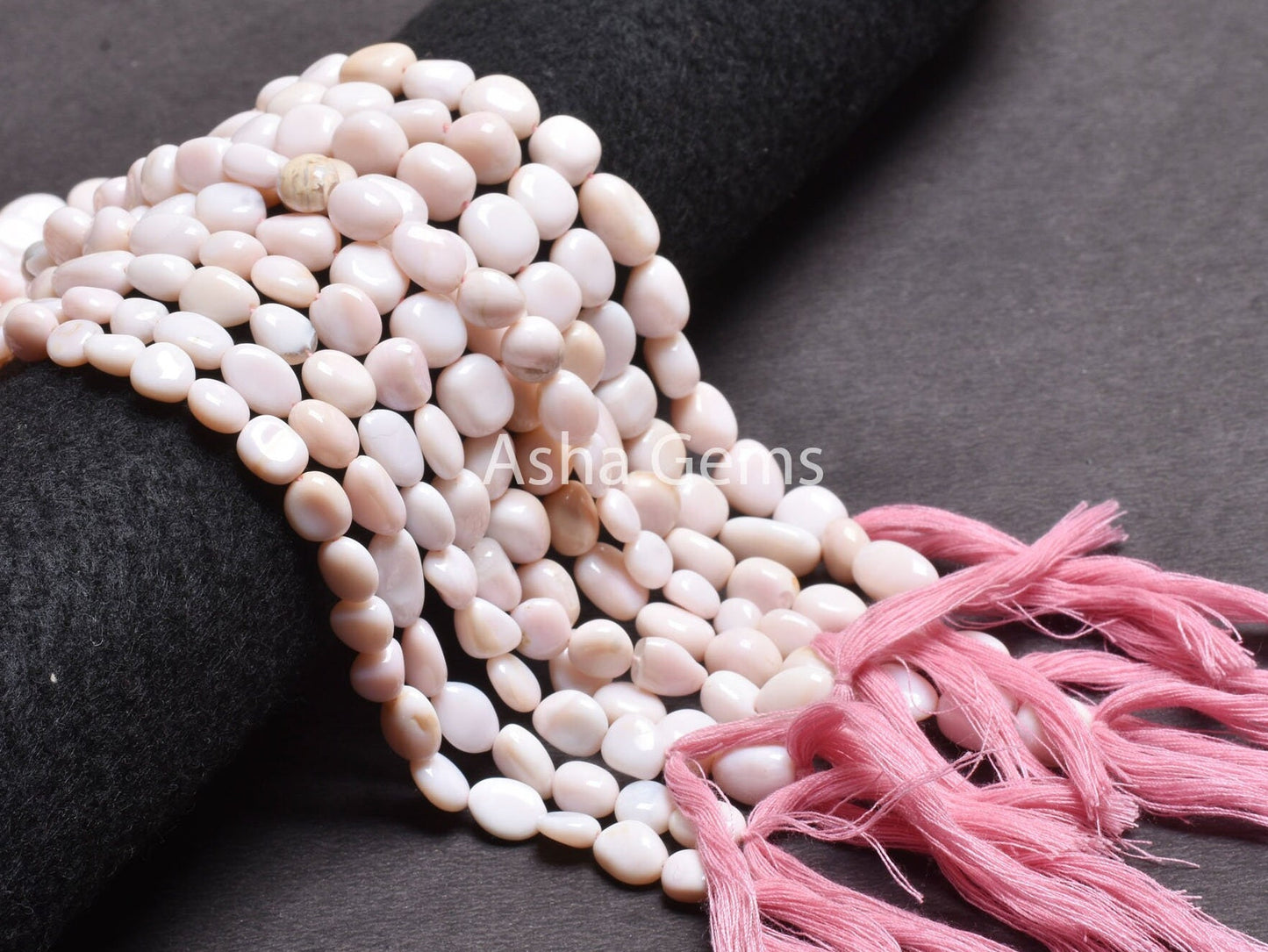 Pink Opal Smooth Nugget Shape Gemstone Beads,13" Light Baby Pink Opal plain Tumble Handmade Beads, Pink Opal Bead Jewelry Making Craft SALE (AG 22242)