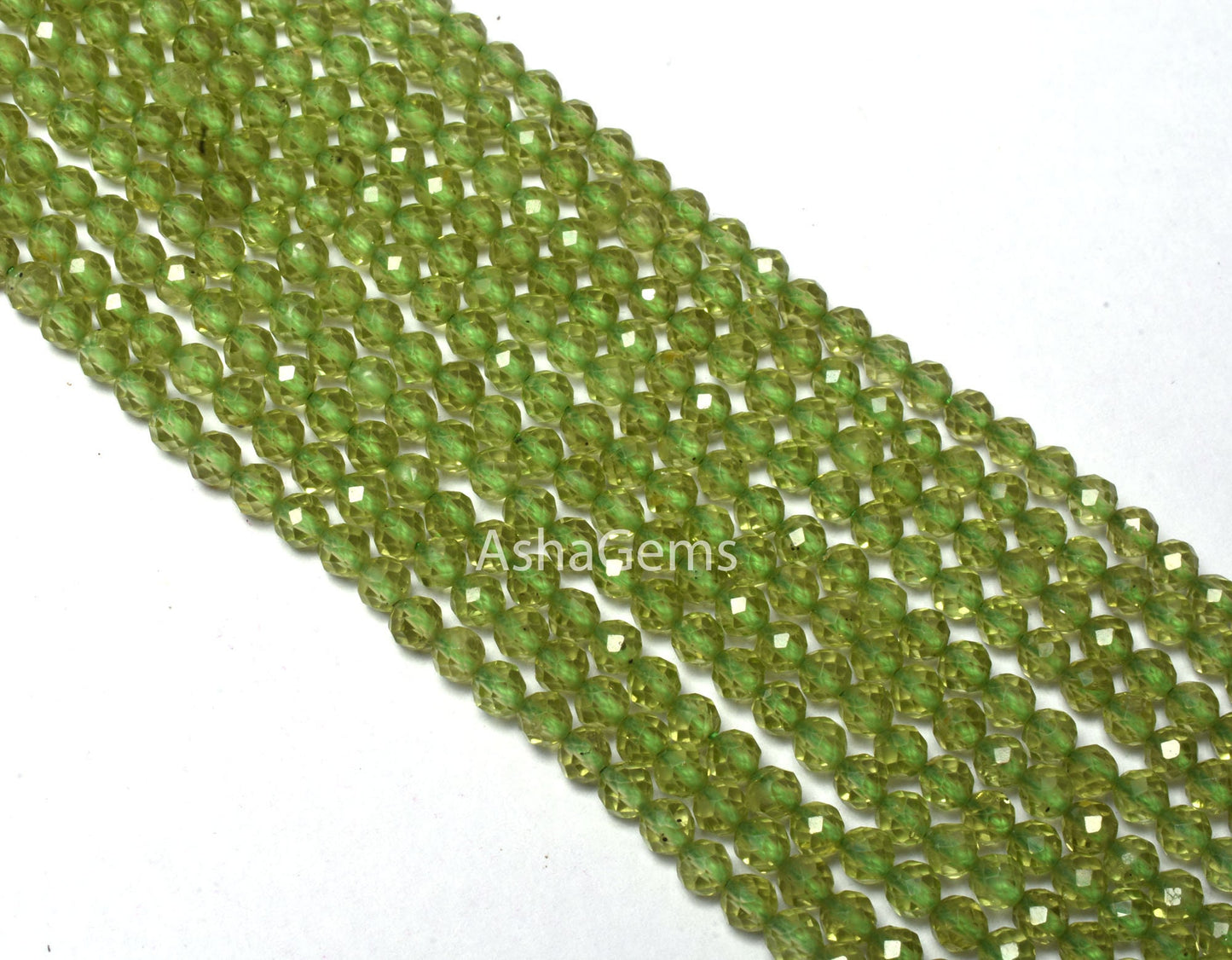 Beautiful Green Peridot Faceted Round Beads,3.5 mm Natural Peridot Round Ball Gemstone Beads, Peridot beads Micro Faceted machine Cut Beads
