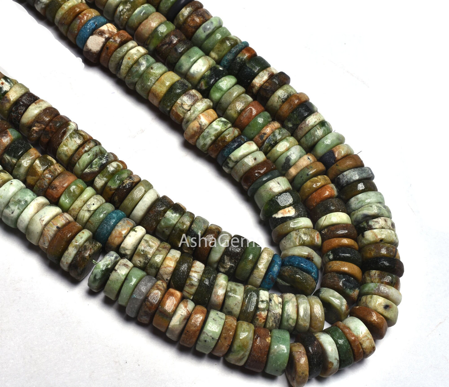 Natural Chrysocolla Smooth Gemstone beads,7,8 mm Multi Chrysocolla Heishi Tyre Beads, chrysocollla Plain Handmade Flat Wheel Beads Jewelry