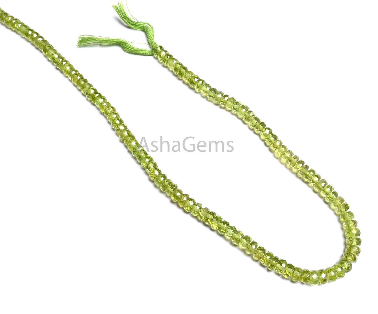 Natural Green Peridot Faceted Rondelle Shape Beads,7,14" Fine Peridot Gemstone Handmade Indian Cut Peridot Bead Jewelry making Necklace SALE