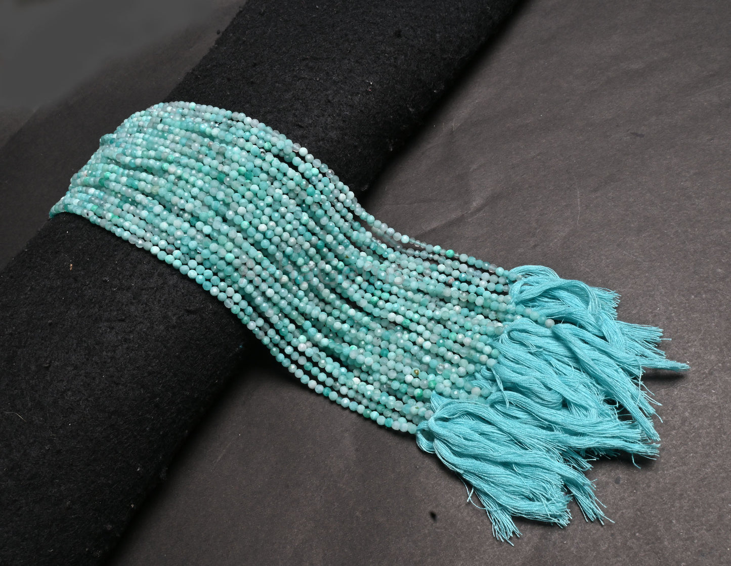 Natural Amazonite machine Cut Roundelle Shape Gemstone Beads, 3.20 mm Fine Blue Amazonite faceted Micro Cut Rondelle Amazonite Beads Jewelry