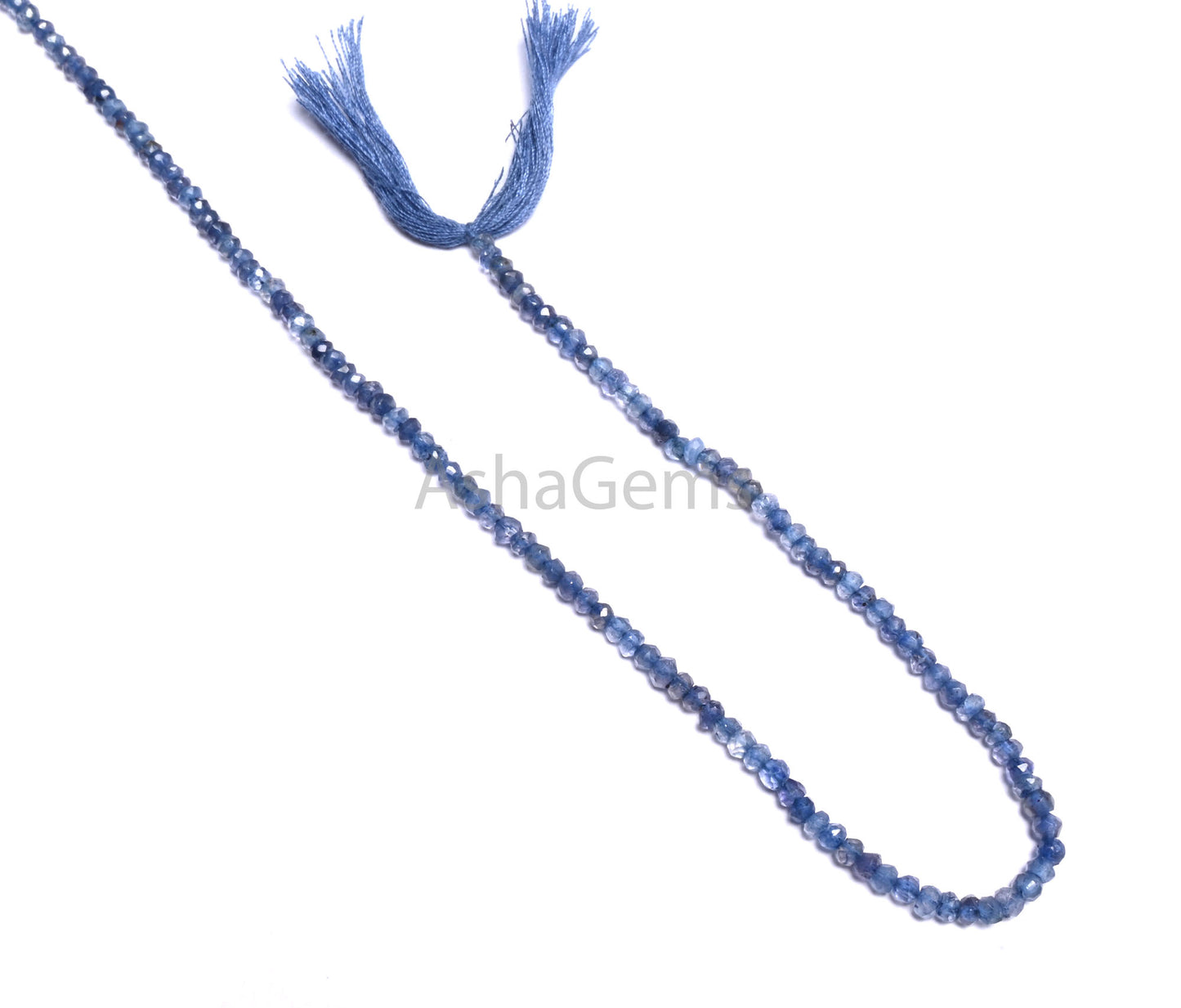 Natural Blue Iolite faceted rondelle Shape Tiny Beads, Fine Blue Iolite Indian Machine Cut Gemstone Loose Iolite Beads Necklace Jewelry SALE