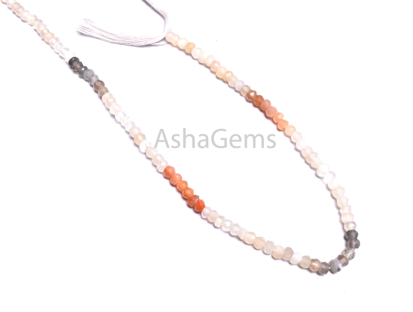 Beautiful Multi Moonstone Faceted Rondelle Shape Gemstone Beads,13" natural Shaded Moonstone Indian Machine Cut Moonstone beads Jewelry SALE