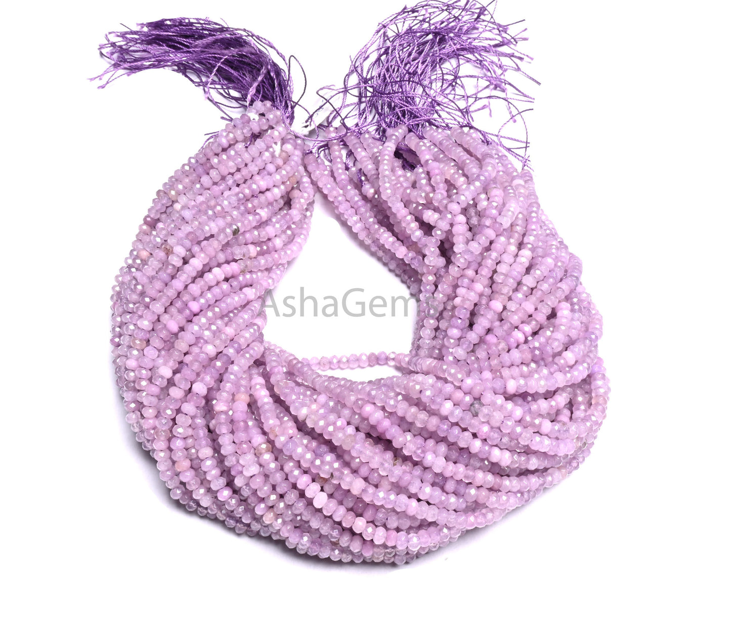 Beautiful Light Purple Lavender Color Jade Quartz Faceted Rondelle Gemstone Beads,4.5mm Jade Machine Cut Jade Quartz micro Bead Jewelry Craft SALE