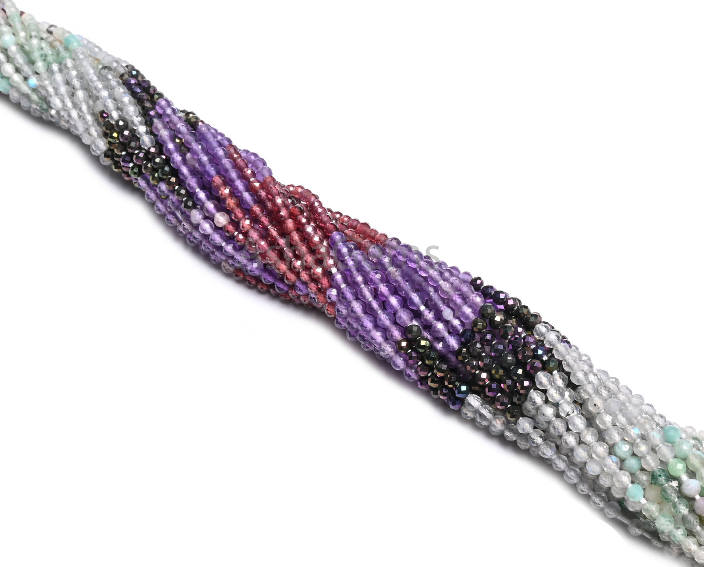 2.5 mm Beautiful Semi Precious Multi Gemstone Faceted Rondelle Tiny beads,12.5" Fine Natural multi Stone Shaded Micro cut Bead Jewelry Craft