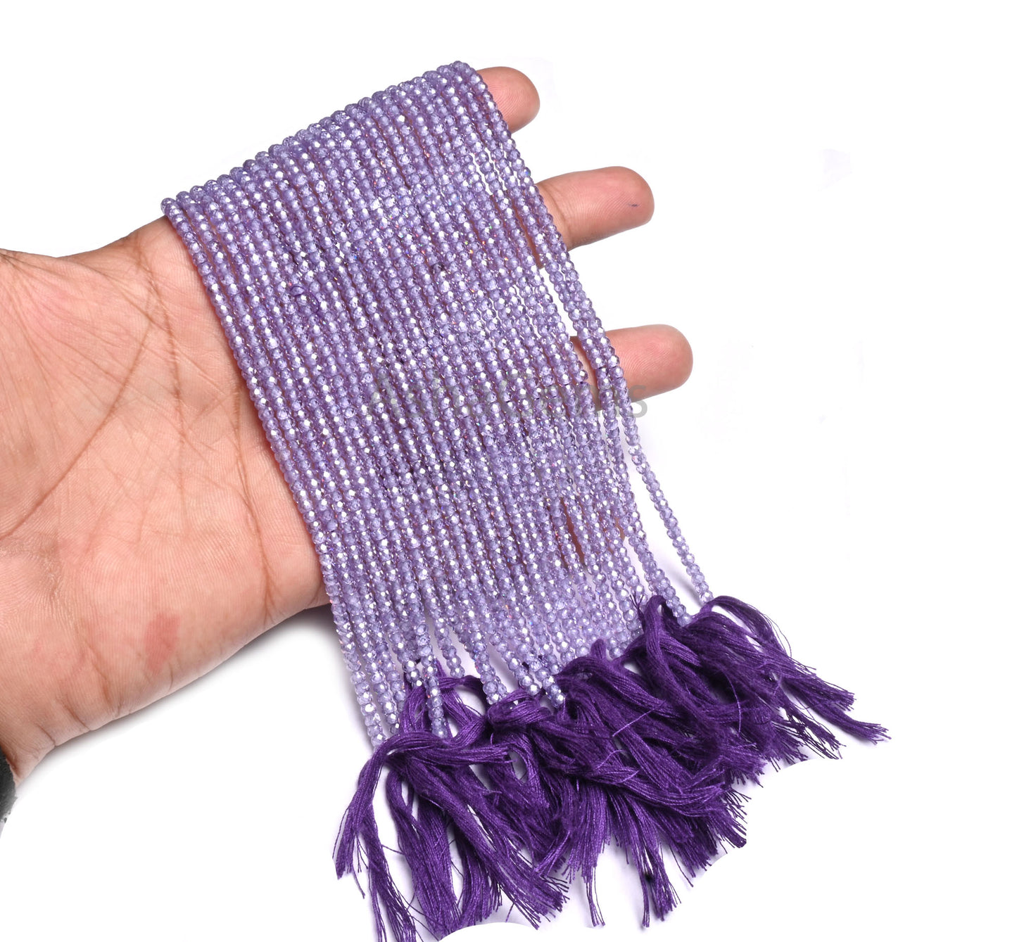 AAA Quality Light Purple Zircon Machine Cut Rondelle Beads,3.2 mm Purple Blue Cubic zircon Micro Faceted Rondelle Beads Jewelry making Craft