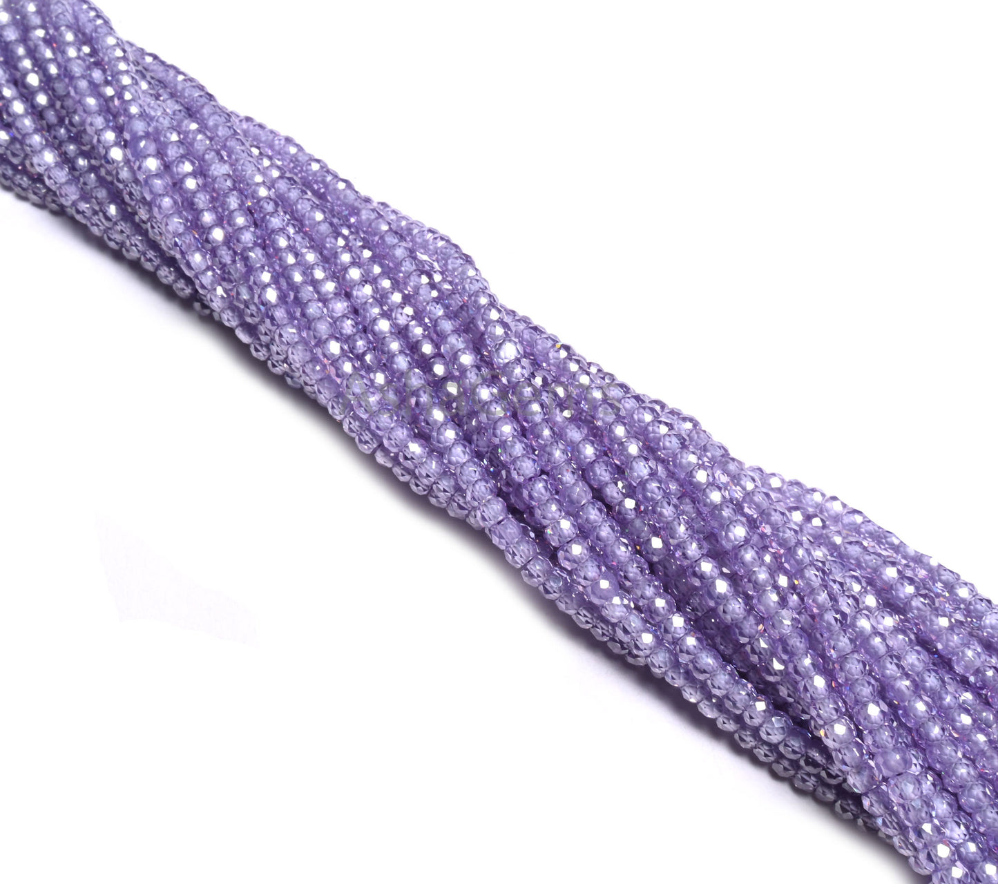AAA Quality Light Purple Zircon Machine Cut Rondelle Beads,3.2 mm Purple Blue Cubic zircon Micro Faceted Rondelle Beads Jewelry making Craft
