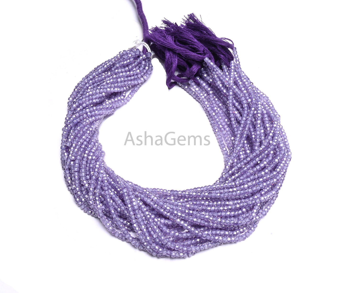 AAA Quality Light Purple Zircon Machine Cut Rondelle Beads,3.2 mm Purple Blue Cubic zircon Micro Faceted Rondelle Beads Jewelry making Craft