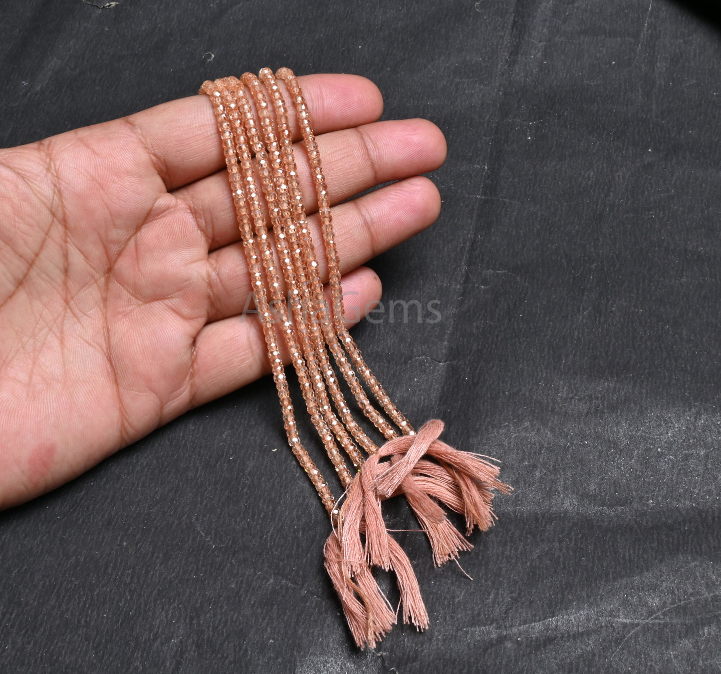 Amazing Imperial Brown Zircon Faceted Rondelle Beads,3 mm AAA Quality Cubic Zircon Micro Cut Gemstone Brown Zircon Machine Cut Beads jewelry