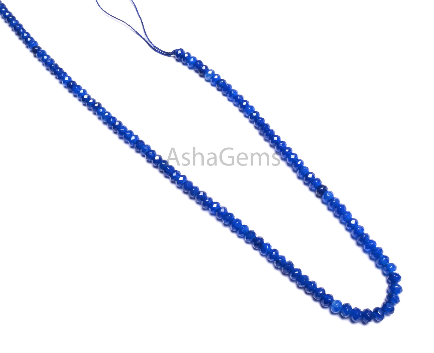 4.5 mm Fine Blue Lapis Color Jade Quartz faceted Rondelle Shape Beads, Blue Jade Quartz machine cut Gemstone Beads Jewelry makings Necklace