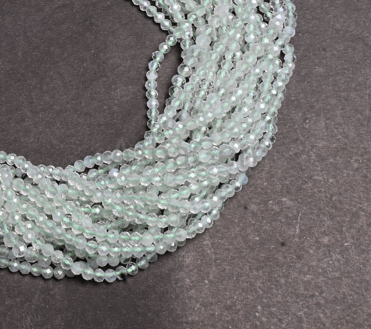 Natural Green Amethyst faceted micro cut Rondelle Shape Beads, Green Amethyst machine Cut Gemstone Loose Beads Jewelry making necklace Craft
