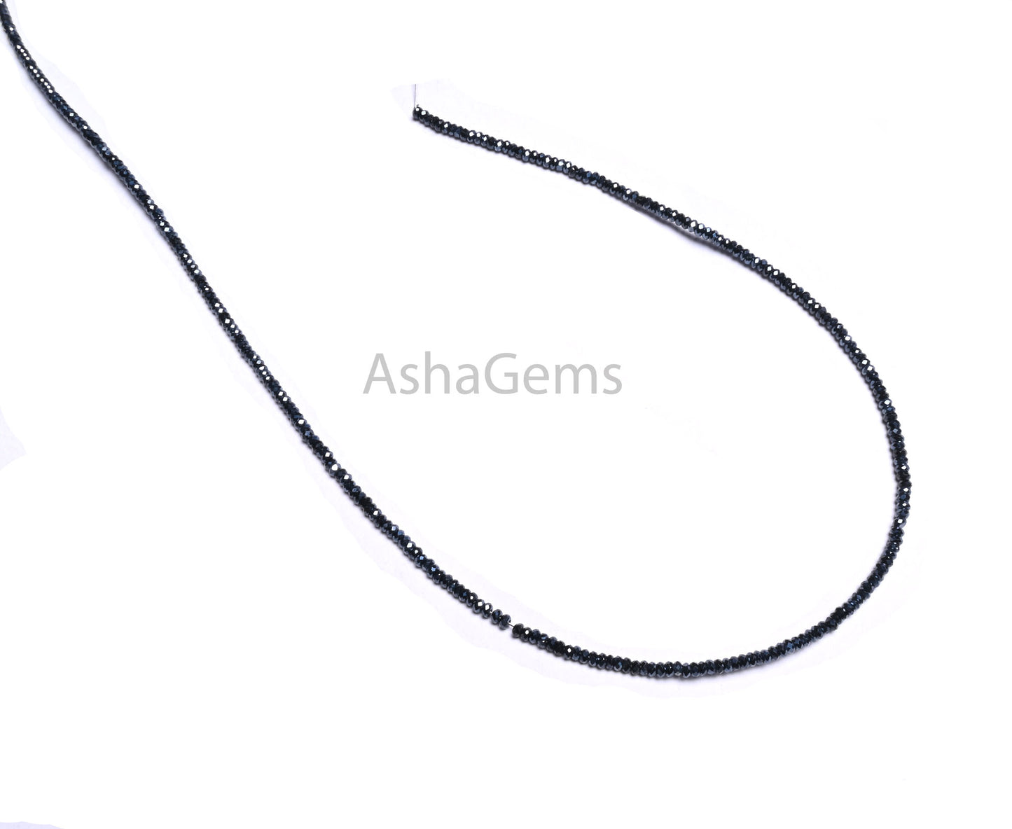 AAA+ Quality Black Spinal Silver Coated Micro faceted Flat Rondelle Beads,2.2x1.1 mm Natural Spinel Diamond machine Cut Spinel Beads Jewelry