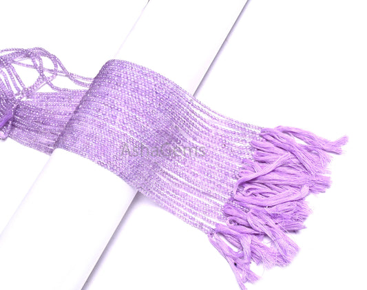 AAA+ Quality Pink Amethyst Micro Cut Rondelle Faceted Gemstone Beads, 13" Natural Pink Amethyst Machine Cut Amethyst Bead jewelry Craft SALE