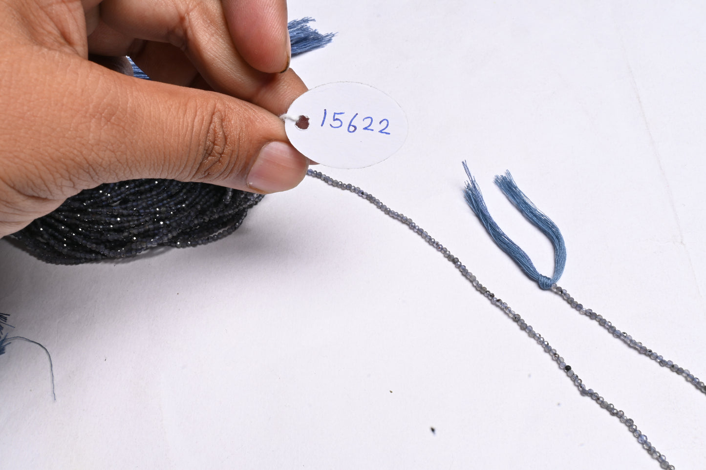 AAA Quality Blue Iolite Micro Cut Beads,13"Strand,2mm Natural Blue Iolite Rondelle Shape faceted Gemstone Bead Necklace Jewelry Making Craft