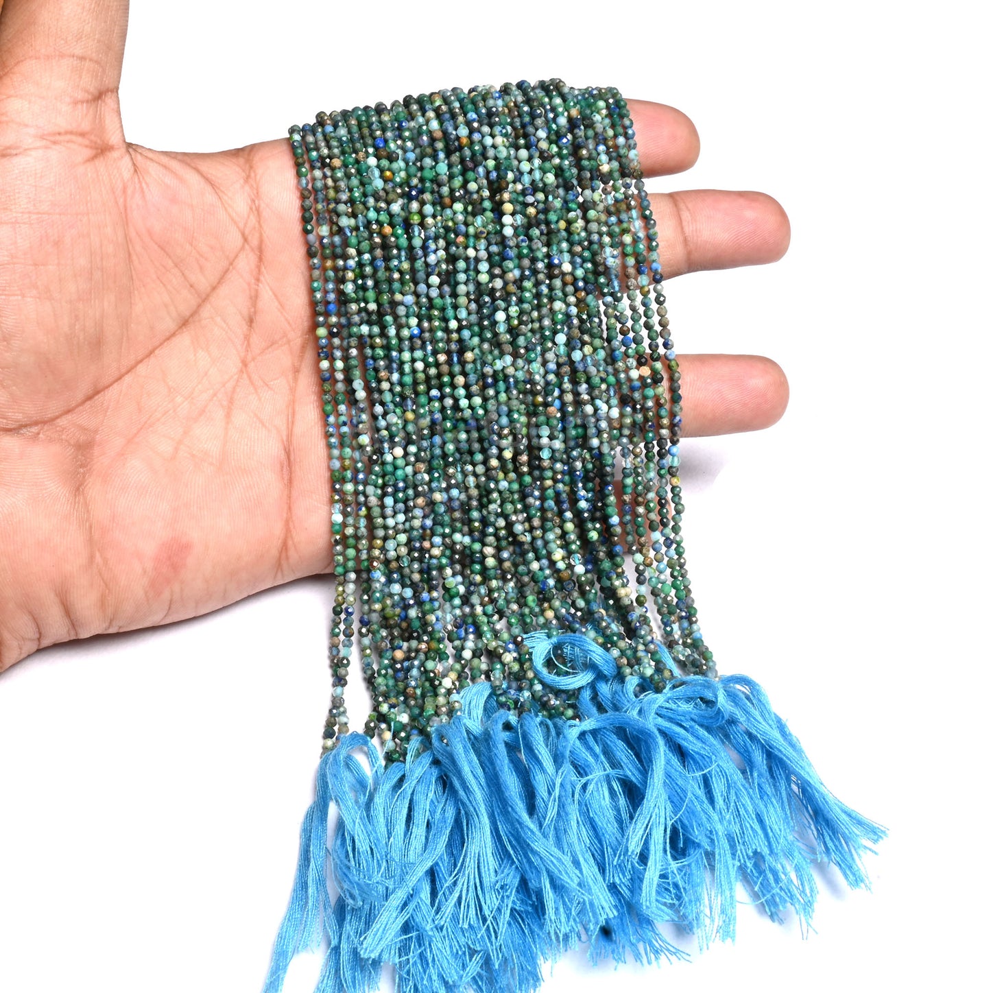 Beautiful Blue Chrysocolla Micro machine cut Tiny Rondelle Beads,2.25 mm Rare chrysocolla faceted Gemstone Loose Bead Jewelry Craft Necklace