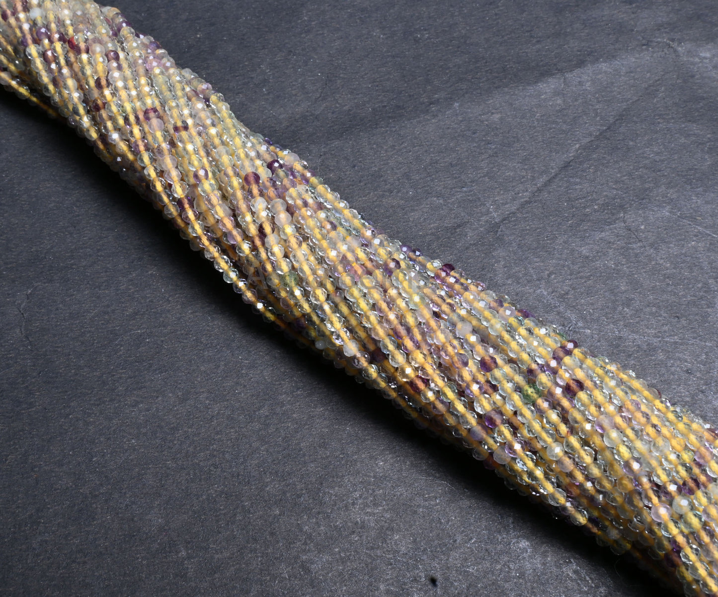 Beautiful Yellow Fluorite Micro Cut Rondelle tiny Gemstone Beads,2mm Natural Fluorite Machine Cut faceted Fluorite Bead Jewelry Making craft