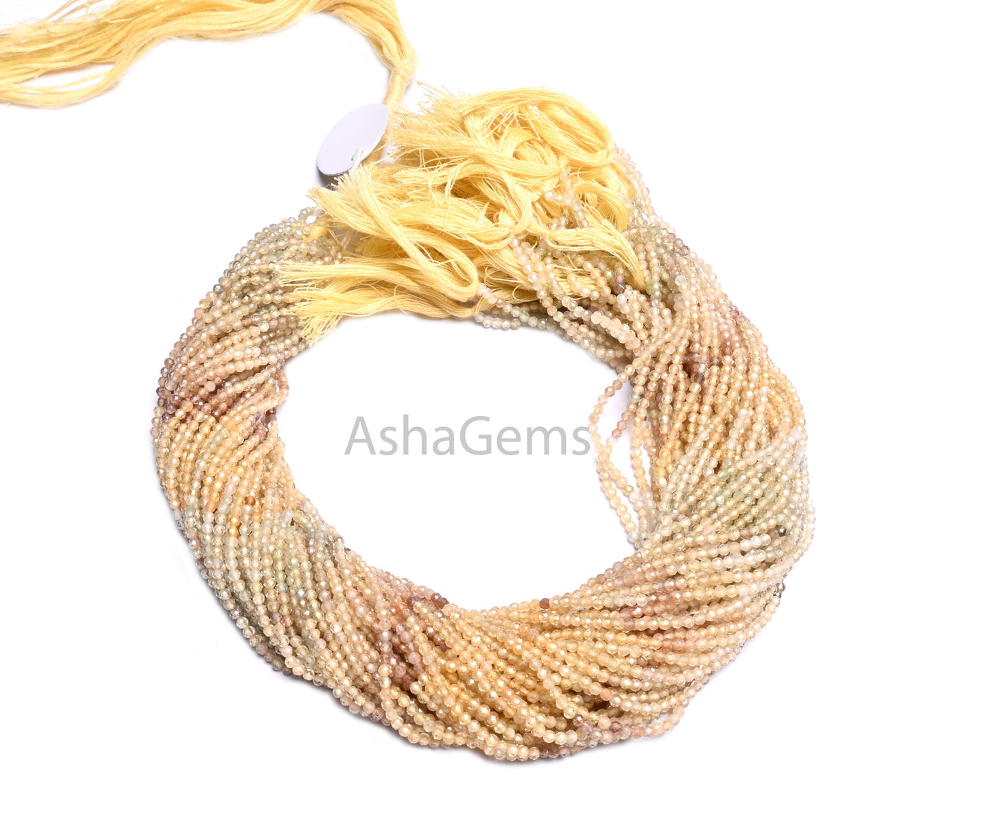 AAA Quality Real Yellow Zircon Micro Cut Rondelle Beads,2.2 mm Natural Multi Shaded Yellow Zircon Tiny Faceted Gemstone Zircon Beads Jewelry