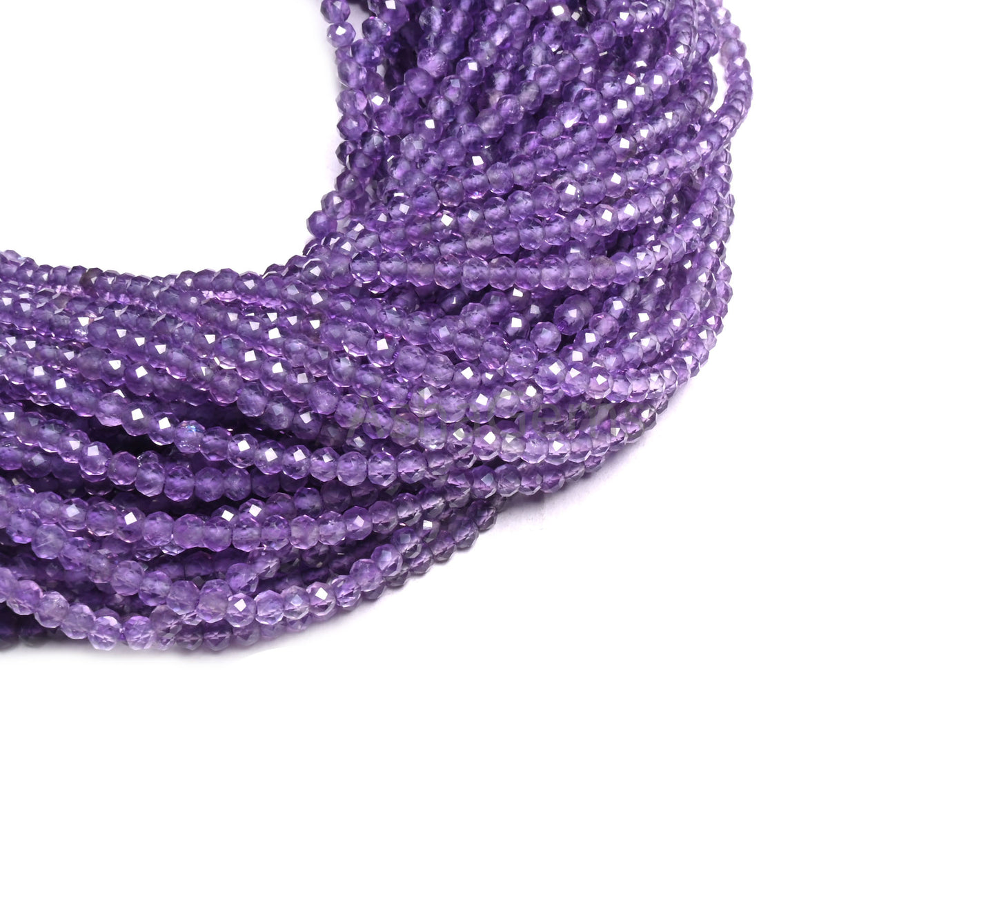 AAA Quality Amethyst Micro Cut Faceted Rondelle Shape Gemstone Beads, Natural Purple Amethyst machine Cut Africa amethyst Bead Jewelry Craft