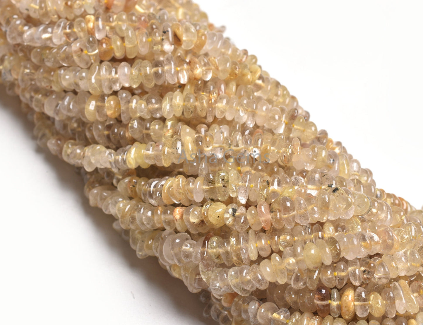 Beautiful Golden Rutile Smooth Uncut Chip Beads, Natural Rutile Uneven Rough Polish Gemstone Beads Uncut Chip Fine Yellow rutile Bead SALE