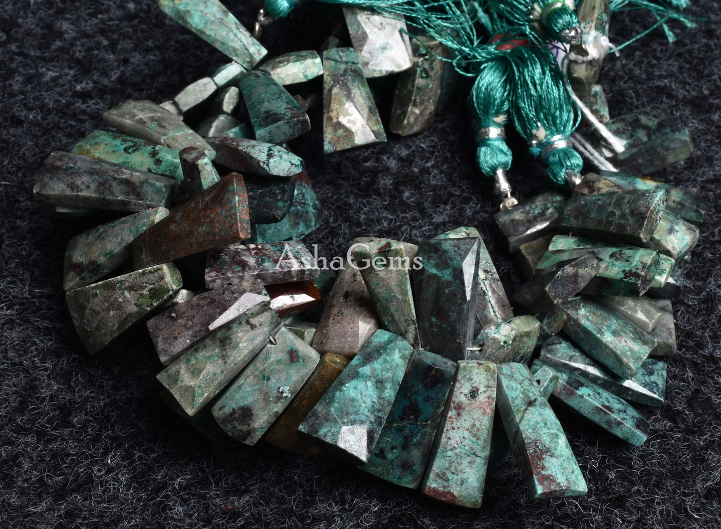 Beautiful Azurite Malachite Fancy Shape Beads,8'' Strand Green Malachite Faceted Beads,Natural Malachite Briolette,Jewelry Making Beads Sale