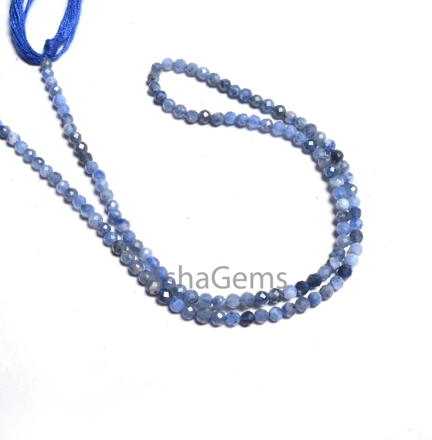 Natural Blue Sodalite Micro Cut Rondelle Shape Gemstone Tiny Beads, 2.25 mm Sodalite Machine Cut faceted Beads Jewelry Necklace Crafts SALE