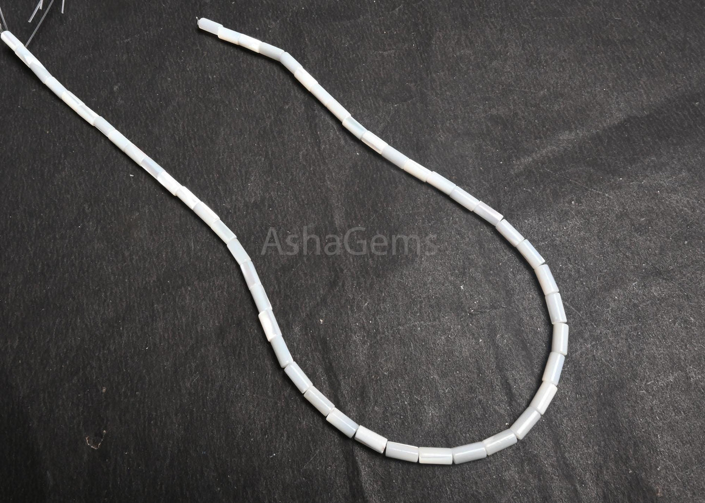 Fine Mother Of Pearl Fancy Tube Shape Smooth Gemstone Beads,3.5-8 mm Natural Iridescent White MOP Shell Pipe Straight Drill MOP Bead Jewelry