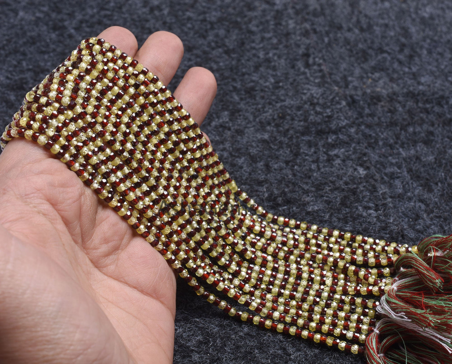 Beautiful multi Red Green zircon Faceted Rondelle beads13"Cubic Zircon Shaded Light Green red One By One sequence Strand 3mm AAA Zircon Bead