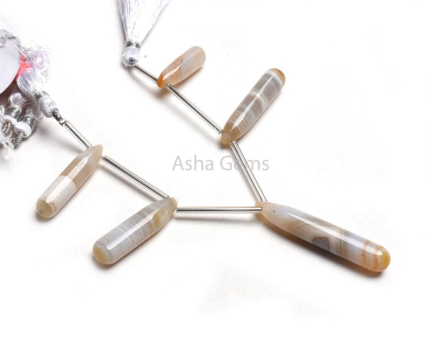 Shaded Bio Agate Fancy Drop Gemstone Beads, Boulder Agate Long Teardrop Smooth Handmade Beads Side Drill, Natural Agate Beads Jewelry Crafts