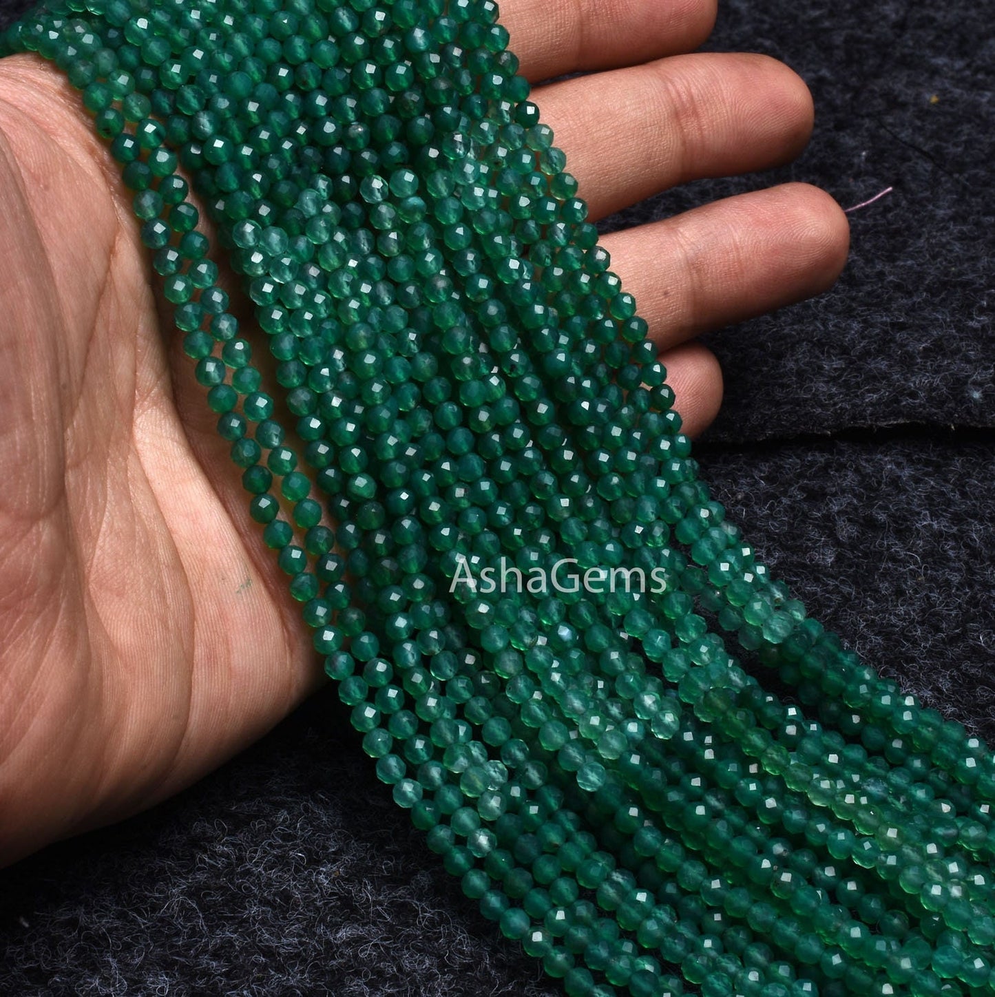 Beautiful Green Onyx Faceted Rondelle Shape Beads,3.20 mm, Shaded Green Onyx Machine Cut Beads, AAA Onyx Micro faceted Beads Jewelry Making